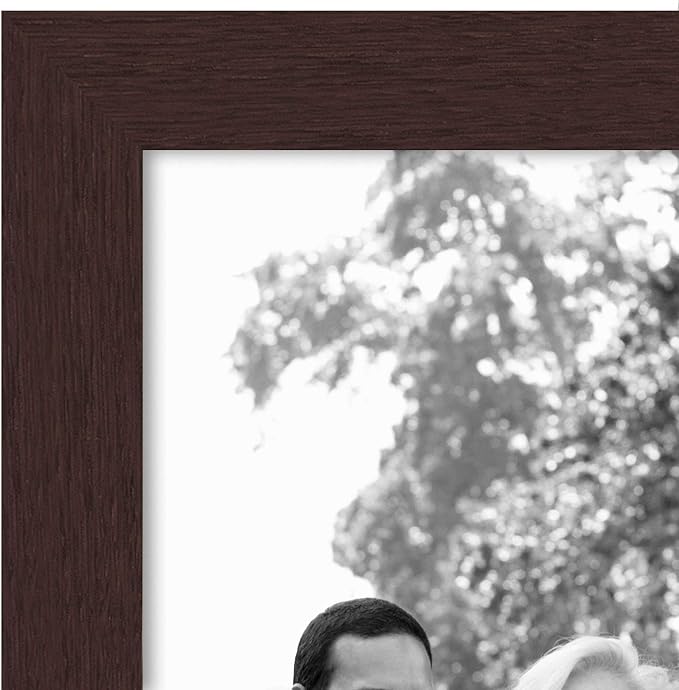 Americanflat Set of 10 Picture Frames with Shatter-Resistant Glass - Gallery Wall Frame Set with Two 8x10, Four 5x7 and Four 4x6 Frames - Signature Collection - Mahogany