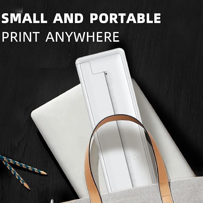ANGGREK Portable Printer, Inkless Printing, Multiple Sizes, Connection, Clear Printing, Lightweight and Versatile, for Home School Travel Office, with APP for Applicable