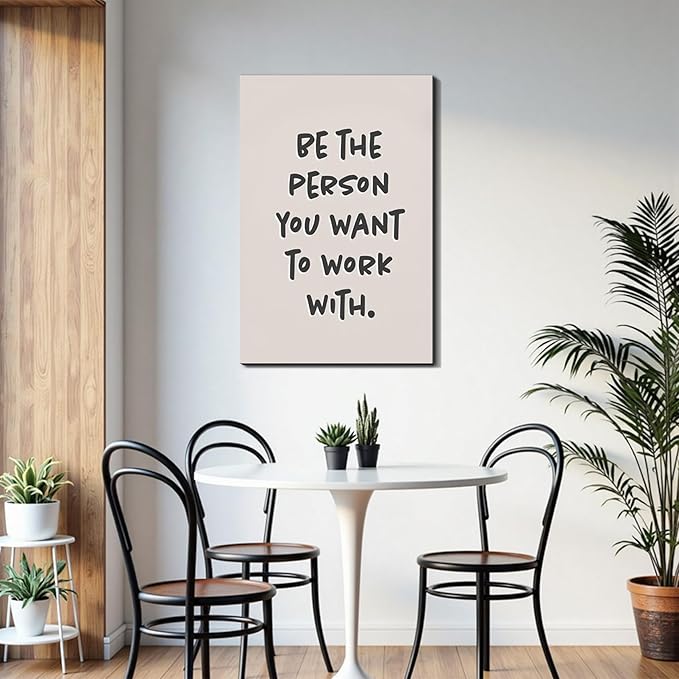 Modern Motivational Framed Canvas Wall Art Positive Prints Wall Decor for Office Bedroom Living Room Gym Dorm Home Classroom Made in USA