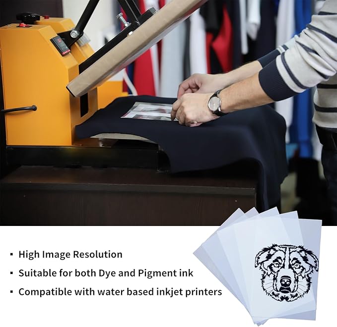 DURICO Translucent PET 5.3mil (135micron) Inkjet Film in Sheets for Screen Printing (8.5x11 IN/ 50 sheets)