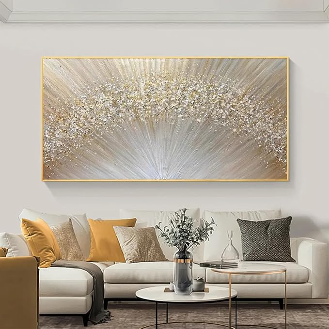 Large Prints for Wall Decor Office Pictures Wall Decor Framed Artwork Decorative Painting Pictures 100x200cm/(39x78inch) with-Golden -Frame
