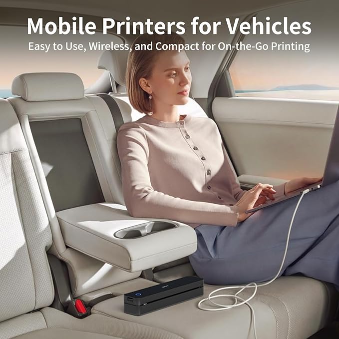 iDPRT Portable Printer Wireless for Travel, Inkless Bluetooth Thermal Printers for Home,Office,Vehicles,Supports 8.5" x 11" US Letter&A4 A5 Size,Compatible with Android and iOS Phones&PC