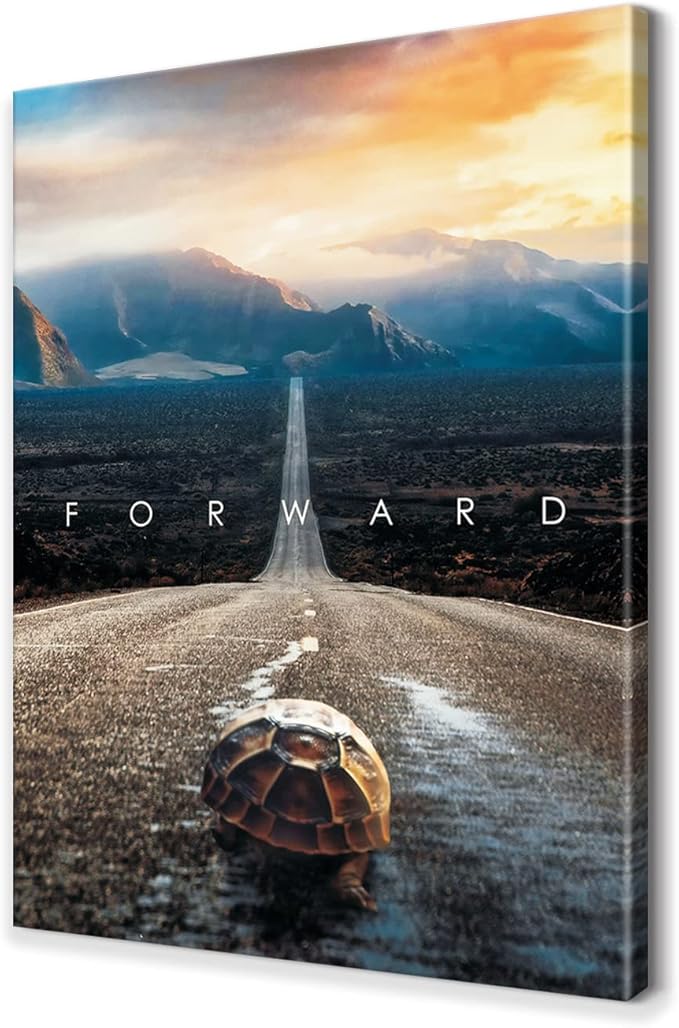 Motivational Canvas Wall Art Entrepreneur Forward Poster Print Decorations Decor for Office Living Room and Bedroom (18" W x 24" H)