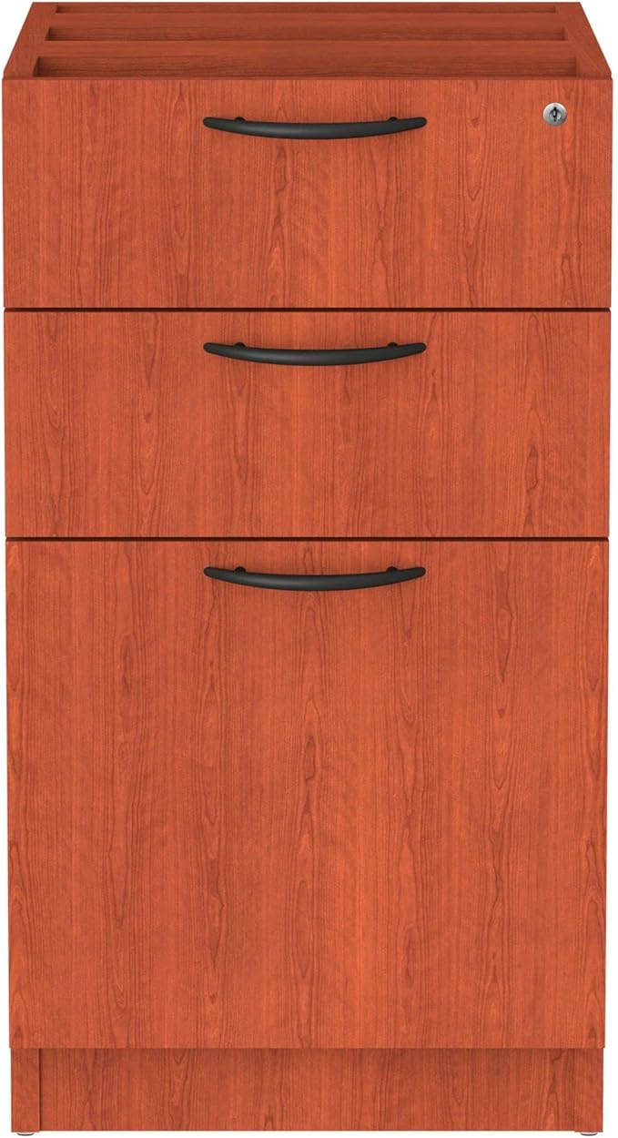 Alera Valencia Series 16 by 22 by 28-Inch 2 Box and 1 File Drawer Full Pedestal, Medium Cherry