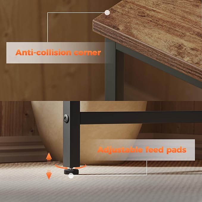 Mericonia 32 inch Computer Desk, 0.6" Thick Modern Simple Study Writing Table, Office Desk for Home Bedroom Office