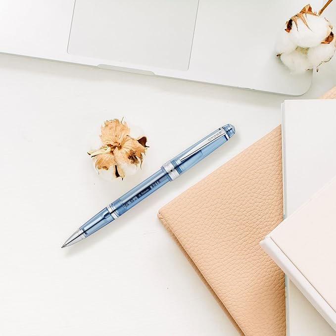 Cross Bailey Light Translucent Navy-Blue Resin Rollerball Pen - Professional Pen for Effortless Writing - Journaling, Note-Taking & More - Black Ink - Easy Handling - Includes Gift Box