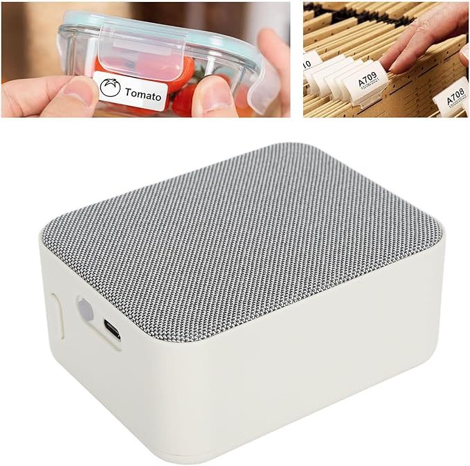 ZJchao Thermal Printer BT USB Rechargeable Label Printer Portable for Office Supplies Storage Items Beauty Cosmetics Cable Identification