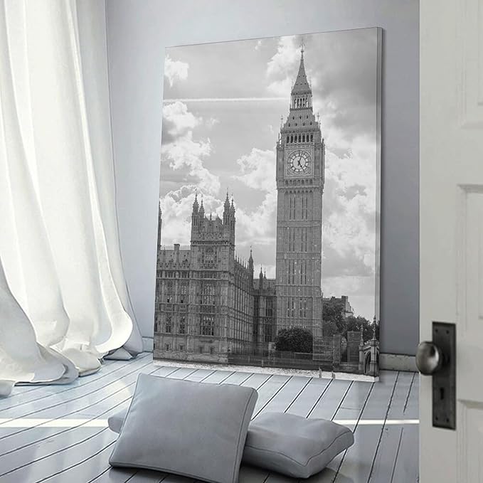 Room Decoration Poster Canvas Painting Architectural Art Office Home Wall Decoration Frame-style-1 16x24inch(40x60cm)