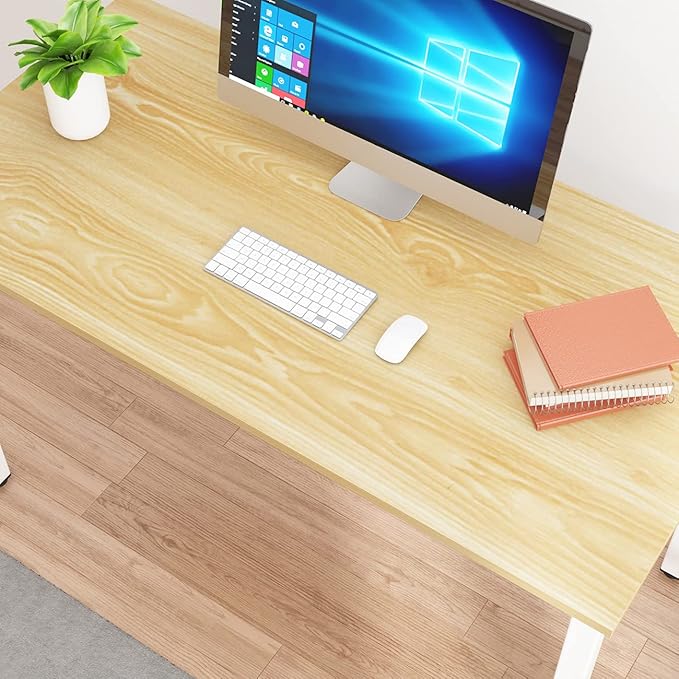 soges 47.2 Inch Computer Desk Home Office Table Writing Desk Study Table Gaming Table Computer Workstations, Light Oak LD-AC120LO