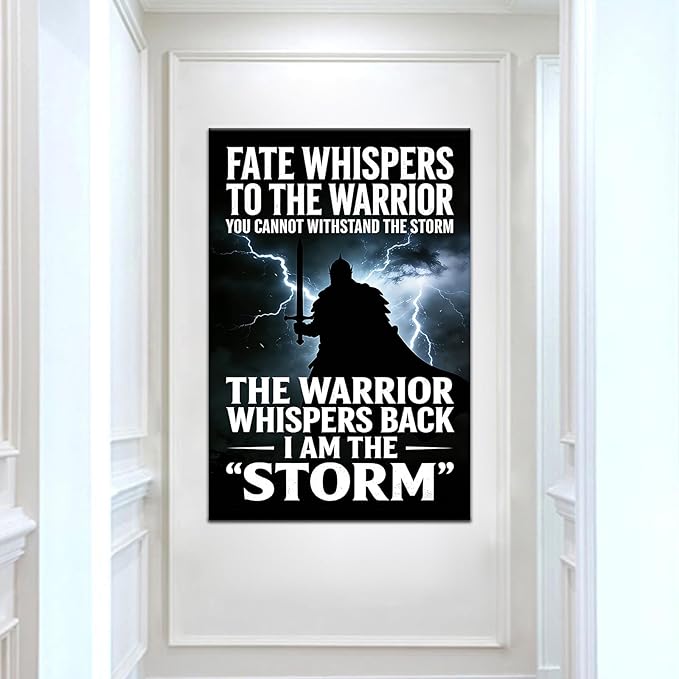 Large Gym Wall Art Conquer Challenge Motivational Canvas Print Framed 36x24 Inch Inspirational Typography Picture for Fitness Center Garage Workout Room Office Wall Decor