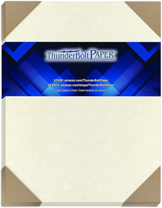 50 Old White Parchment 65lb Cover Weight Paper 8.5 X 11 Inches Cardstock Colored Sheets Letter Size -Printable Old Parchment Semblance