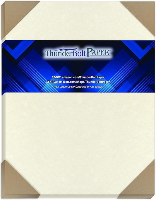50 Old White Parchment 65lb Cover Weight Paper 9" X 12" (9X12 Inches) Frame and Sketch Pad Size - Printable Old Parchment Semblance