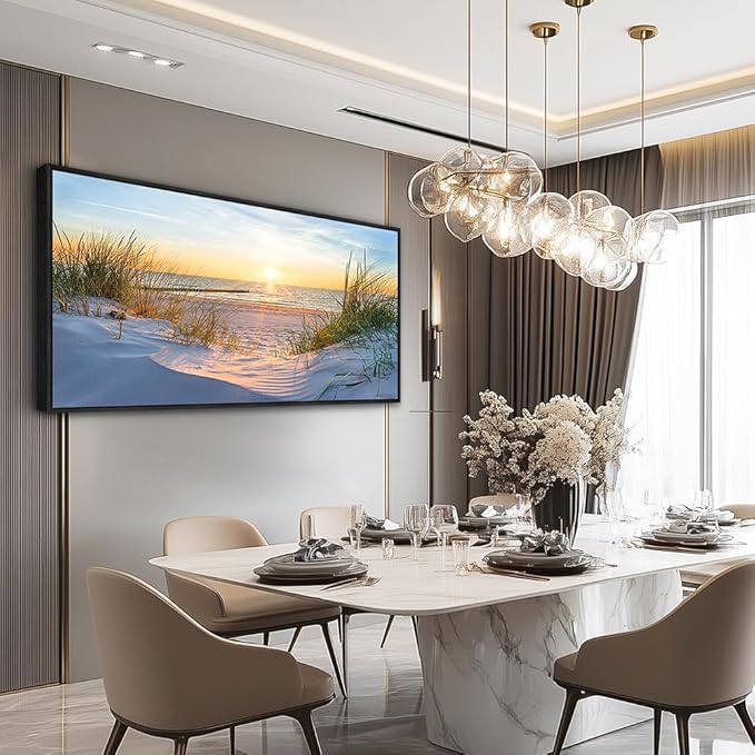 MHARTK66 Large Wall Art for Living Room Modern Wall Decor for Bedroom Beach Landscapes Painting Coastal Picture Ocean Sunset Artwork for Walls Canvas Prints for Bathroom Office Framed Home Decorations