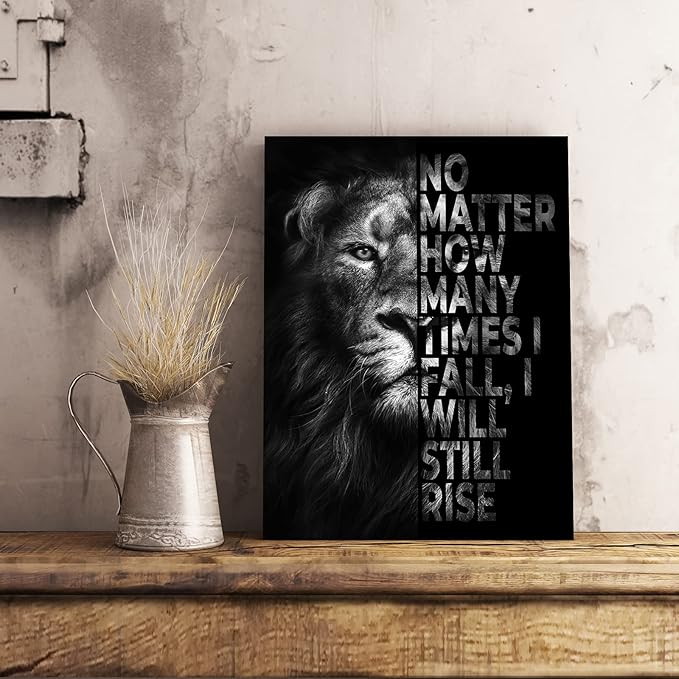 Wall Art Work-Creative Inspirational Canvas Prints, Painting Printing Art Canvas, Animal Print Motivational Wall Art Canvas, Suitable for Office, Hotel, Restaurant (Motivational-B2, 30x40 inches)
