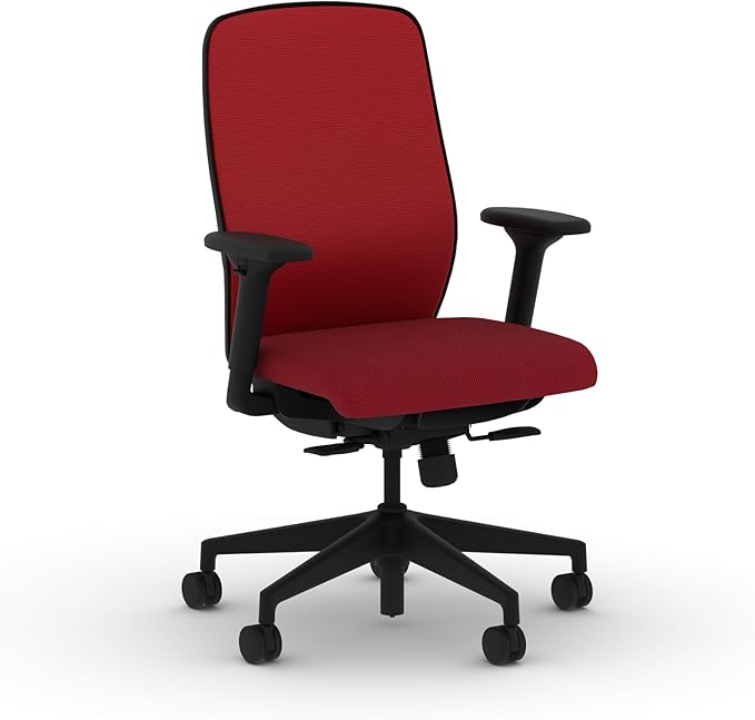 HON Nucleus Task Chair, Spectrum Mesh, Standard Synchro-Tilt Control, Office Chair with Lumbar Support, Height and Width Adjustable Arms, Black Frame, Bullseye