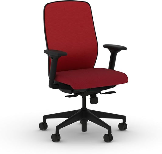 HON Nucleus Task Chair, Spectrum Mesh, Standard Synchro-Tilt Control, Office Chair with Lumbar Support, Height and Width Adjustable Arms, Black Frame, Bullseye