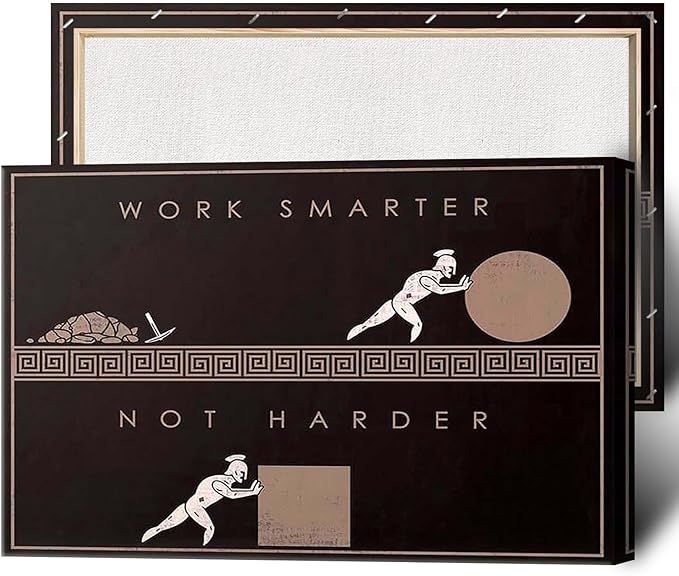 Modern Inspirational Pictures Wall Decor Artwork Entrepreneurial Motivational Quotes Canvas Posters Creative Black Posters Prints Painting For Office Living Room Wall Art Decor 12x16in Framed