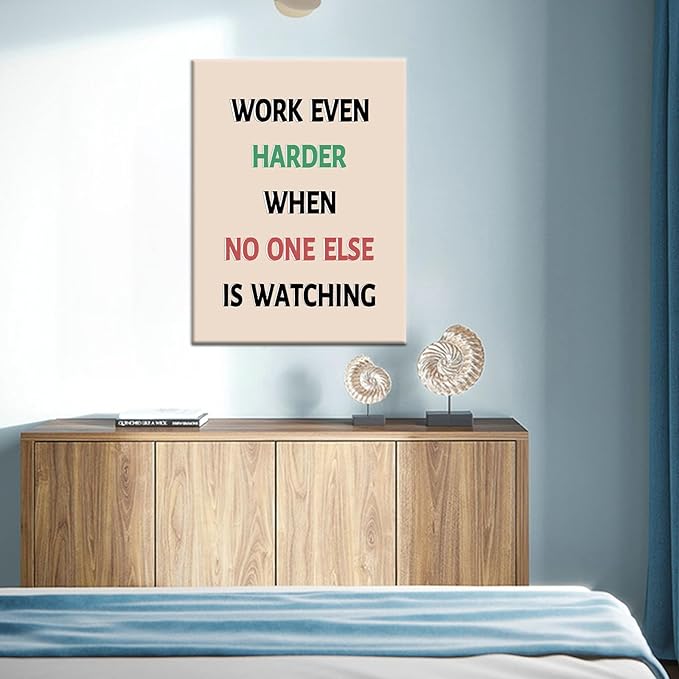Motivational Poster Wall Art Office Decor Inspirational Entrepreneur Quotes Print on Canvas Picture Painting Artwork for Home Bedroom Kitchen Gym Teens Room Wall Decoration Ready to Hang [18''Hx24''W]