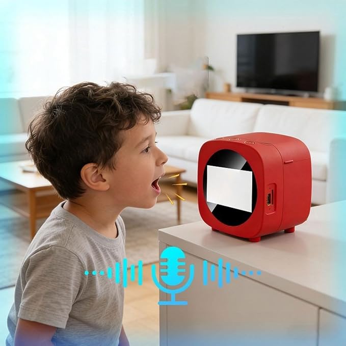 Pomya AI Smart Voice Sticker Printer with 2.4 Inch Display Screen, Portable Inkless Thermal Label Maker, Mini DIY Sticker Maker Machine with Printing Paper for Home, School, Office