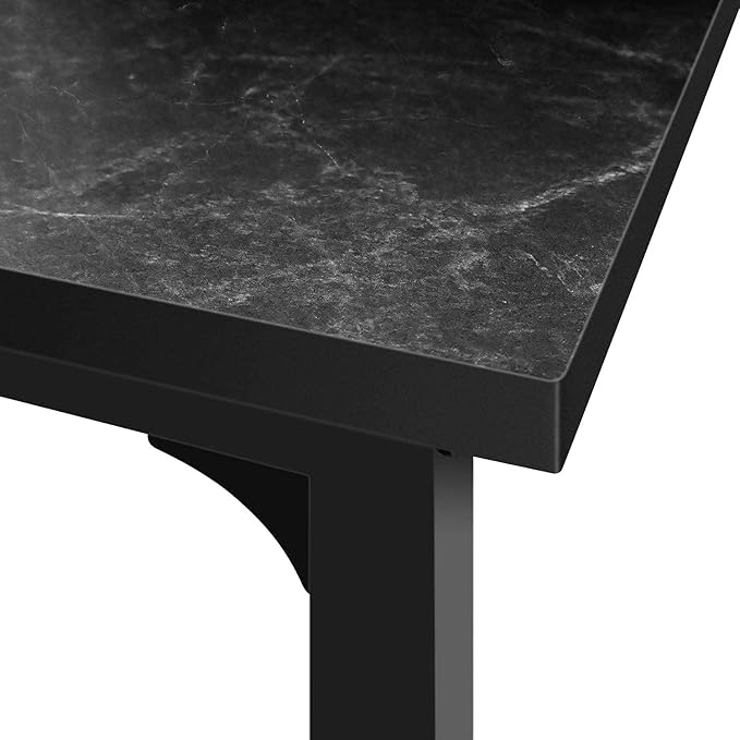 YSSOA 47 Inch Home Office Computer Desk for Working, Studying, Writing or Gaming, Black