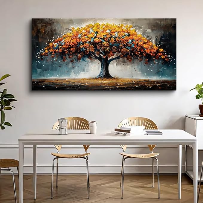 KELIYUAN Large Canvas Art Prints Murals Wall Decor For Living Room Corridor Wall Art For Bedroom Office Decorations Abstract Paintings Tree Landscape Artwork Wall Pictures Modern Home Decor 30x60In