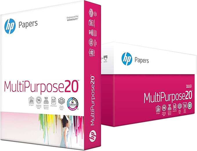 HP Papers Printer Paper, 8.5 x 11 paper, Multipurpose 20 lb - 96 Bright , 40 Cases - 1 Pallet -200,000 Sheets, Loading Dock Delivery, Made in USA - FSC Certified, 112000P