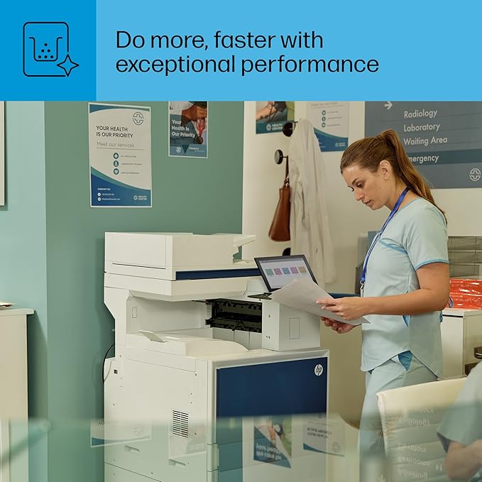HP Color LaserJet Enterprise Flow 8801z Multifunction Printer, Scanner, Copier, Duplex, Best for Office (9S183A)