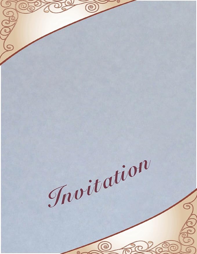50 Blue Parchment 65lb Cover Weight Paper 8" X 10" (8X10 Inches) Photo|Picture-Frame Size - Printable Old Parchment Semblance