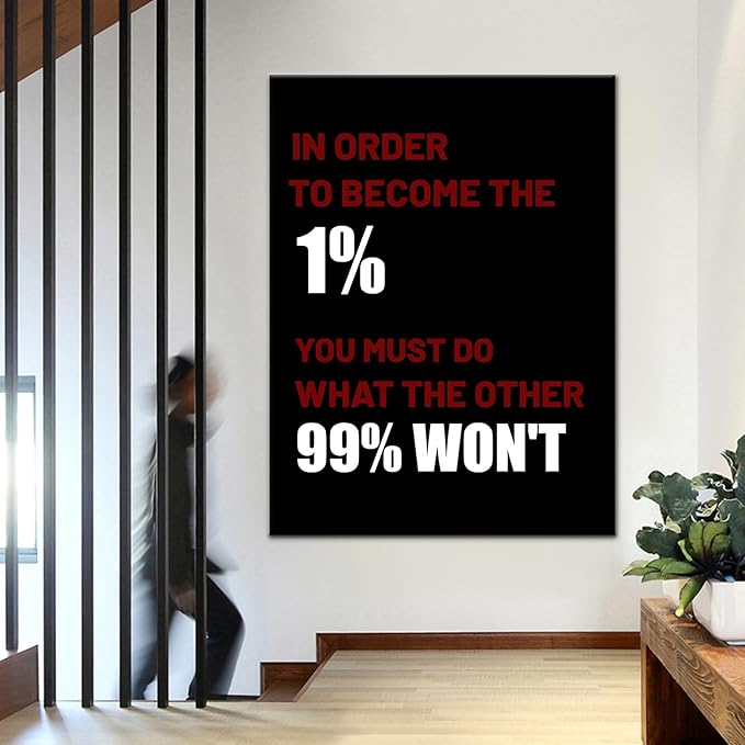 PSYYSP Motivational Wall Art Inspirational Office Wall Art Quotes Poster for Living Room Encouraging Canvas Posters for Office Bedroom Sayings for Wall Decoration Ready to Hang [30''Wx 40''H]