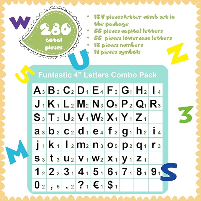 Tenare 134 Pieces 5 Inch Bulletin Board Letters Alphabet Numbers Combo Set Letter Cutouts for Bulletin Board Display Home Decor(Solid Rainbow Color)