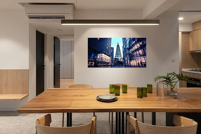 Canvas Wall Art for Living Room Bedroom The Shard Central London at dusk Big Large Wall Art Decor Framed Painting Wall Pictures Prints Artwork Office