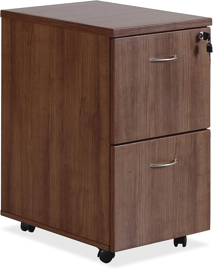 Lorell Essentials Walnut F/F Mobile Pedestal