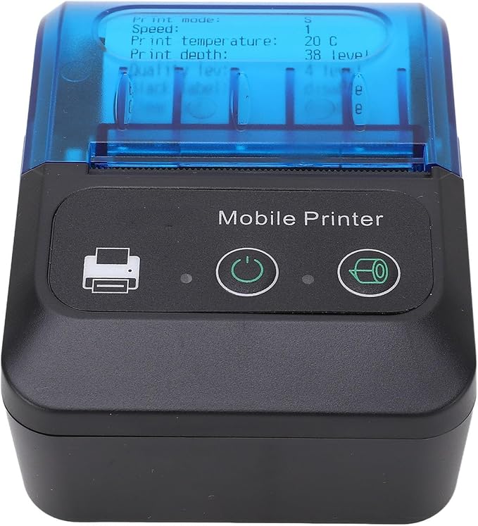 Portable Home Printer for Travel, 2 Inch Thermal Bluetooth Printer, Android OS Compatible, 203Dpi 80MM/S 58MM Width, for Home/Office/Business/Travel