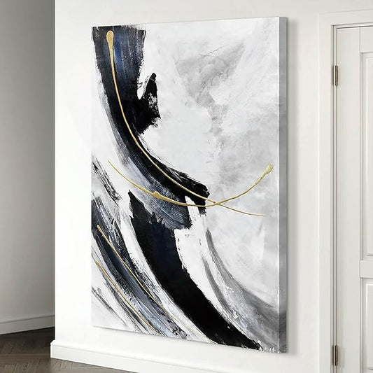 Black and White Wall Art Office World Map Decor Pictures for Living Room Wall Decor Home House Decorations Modern Inspirational Artwork