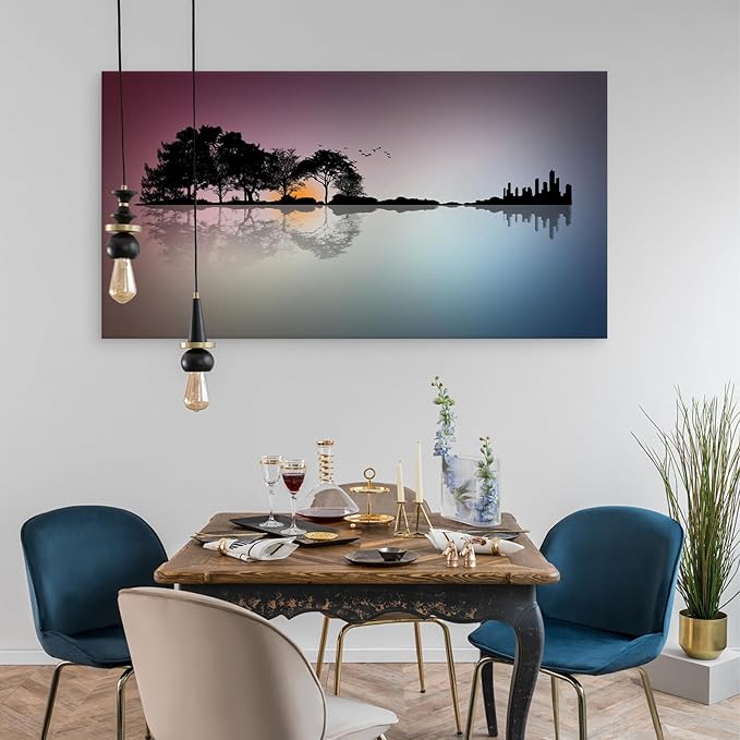 DZL Art A72698 Guitar Wall Art Canvas prints for bedroom living room bathroom Wall Decor kitchen artwork Guitar Island Canvas Prints Man Cave Music Lover Gift