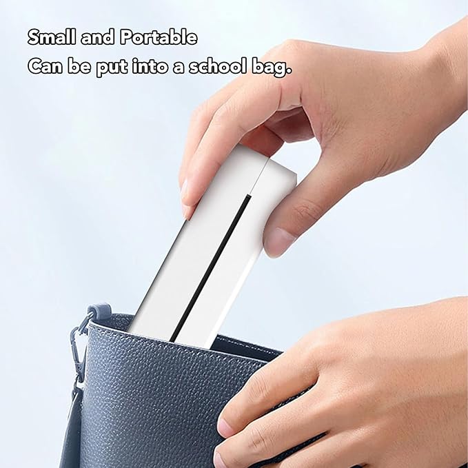 Inkless Portable Printer for Travel, Thermal Printer with 1 Rolls of Thermal Paper Kit Supports 2.24 inch, 3.15 inch, 4.41 inch, A4, 8.5 inch x 11 inch Letter Size for Office, Car