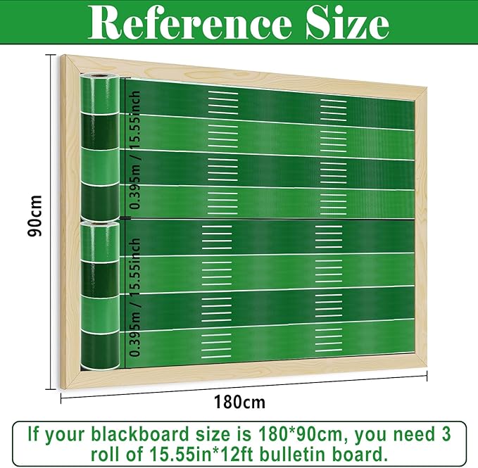 Football Bulletin Board Roll Reusable Waterproof Erasable Sport Theme Non-Woven Fabric Bulletin Board Fade Resistant Wrinkle Resistant Sports Poster for Classroom Decor Wrap Craft 15.55" x12ft
