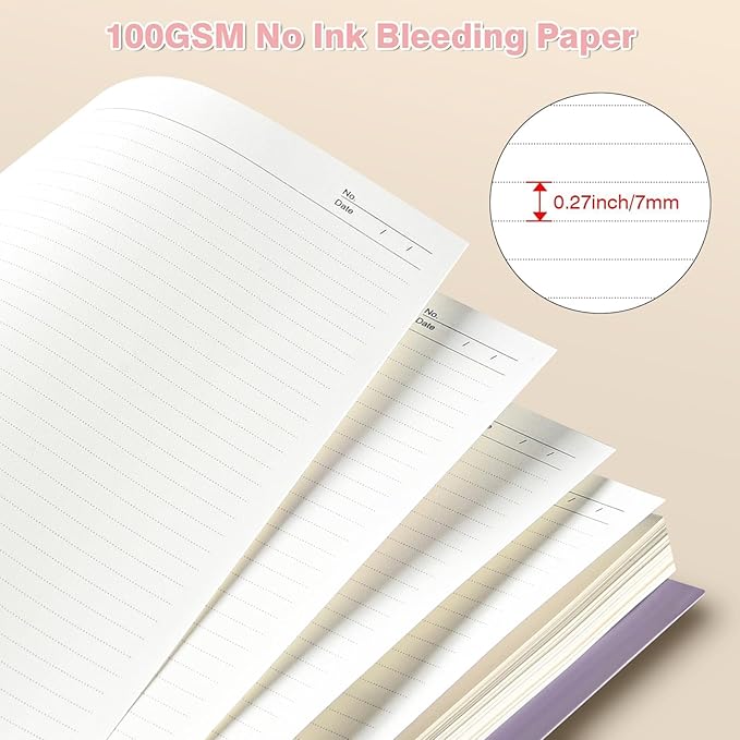 Spiral Notebook 8.5" x 11", 5 Subject Notebooks College Ruled with Removable Dividers, 300 Pages 100GSM Thick Spiral Writing Journal for Women & Men, Large A4 Lined Journal Notebooks for Work, School