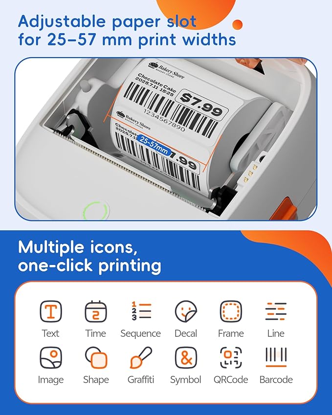 B21 Label Maker, 2-Inch Bluetooth Label Maker Machine with 3 Tapes – Thermal Label Printer Ideal for Small Business, Address, Barcode, School, Office, Home