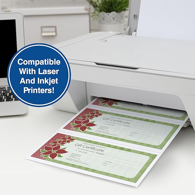 PrintWorks Professional 3 Part Perforated Paper 8.5” x 11” - Perfect For W-2, 1099, & Statement Use - Made in the USA - 500 Sheets - 24 lb - Printer Compatible - White (04122)