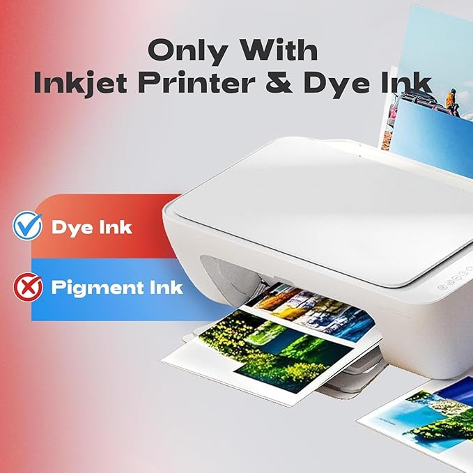 Glossy Inkjet Paper 8.5x11 Inches, 110 Sheets, 160gsm Photo Paper for Inkjet Printer with Dye Ink for Flyers Brochure Custom Chip Bag Party Favors