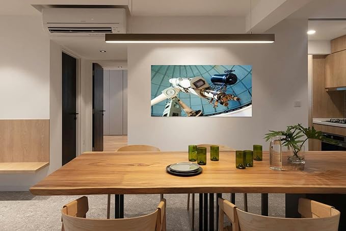 Canvas Wall Art for Living Room Bedroom Telescope observatory Big Large Wall Art Decor Framed Painting Wall Pictures Prints Artwork Office