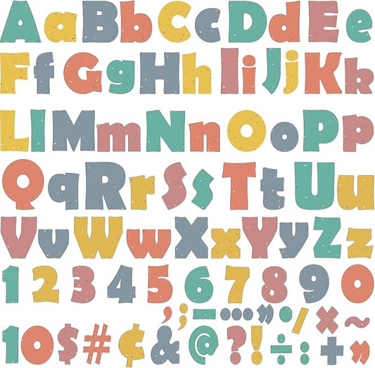 260pcs Bulletin Board Letters for Classroom 4” Letters Combo Pack Set We Belong Classroom Decorations Alphabet Numbers Symbols Letters for Bulletin Board Cutouts Card for Classroom Decor