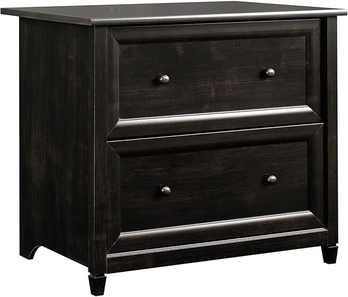 Sauder Edge Water 2 Drawer Lateral Filing Cabinet, Office File Cabinet, in Estate Black finish
