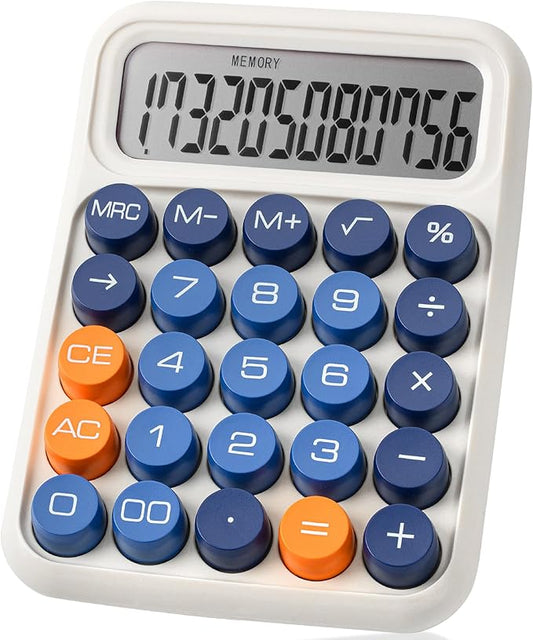 Mr. Pen- Mechanical Switch Calculator, 12 Digits, Large LCD Display, Colorful Calculator Big Buttons, Mechanical Calculator, Calculators Desktop Calculator, Cute Calculator, Aesthetic Calculator
