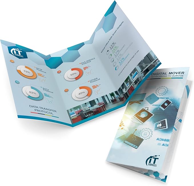 Office Depot Double-Sided Presentation Paper, Glossy, Tri-Fold, 8 1/2in. x 11in., 50 Lb, Pack Of 100 Sheets, 124214