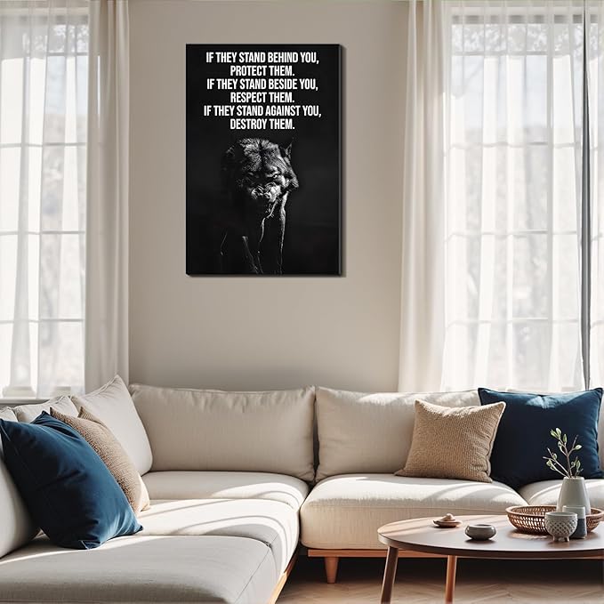 Inspirational Wall Decor Framed Canvas Prints Motivational Quotes Art for Office Home Bedroom Living Room Gym Dorm Man Cave Made in USA