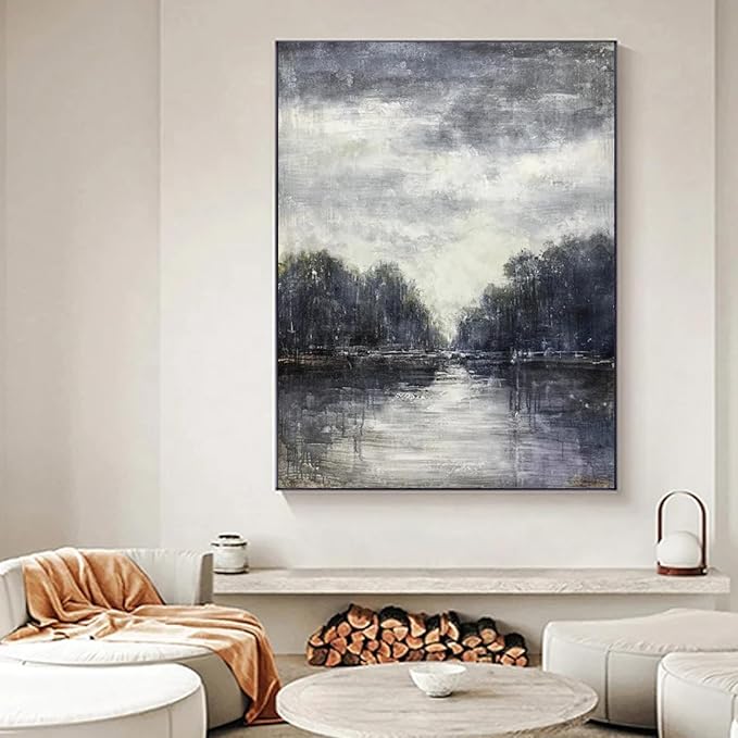 ZHMANLUCK modern style Painting Artwork for Office Wall Decor abstract painting extra large canvas paintings 60x90cm/(24x36inch) with-Black-Frame