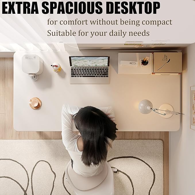 Computer Desk Modern Simple Style Desk for Home Office, 55 inch Small Writing Table or Bedroom
