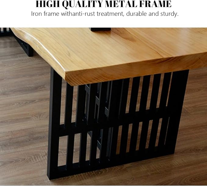 Computer Desk 47-inch, Home Office Desk Simple Study Writing Desk Workstation Rustic Style Solid Wood Desk